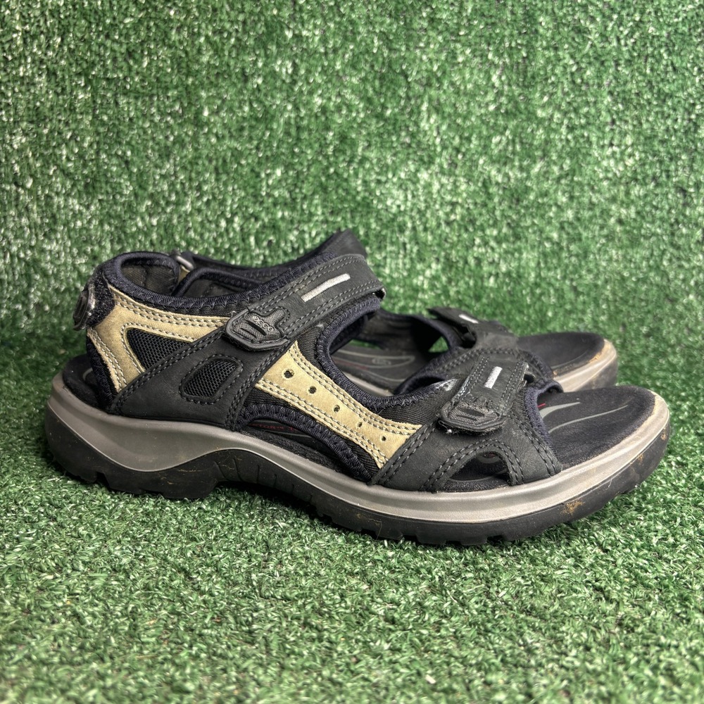 ECCO Yucatan Receptor Sport Hiking Trail Comfort Walking Sandals Black Women 8.5